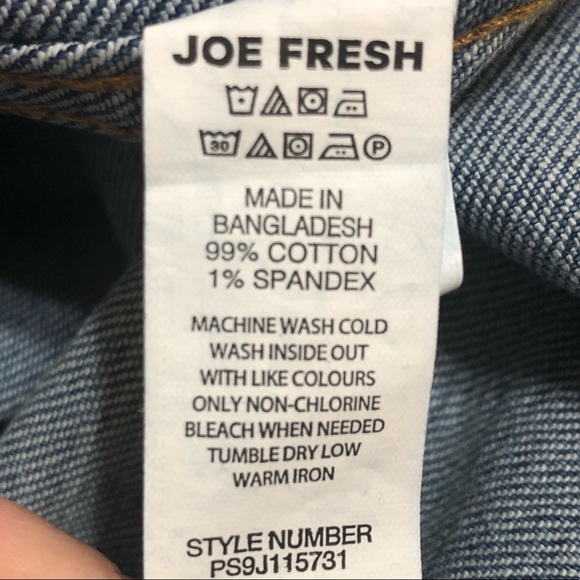 Joe Fresh Light Wash Denim Jacket Plus Size 1X - Picture 8 of 8